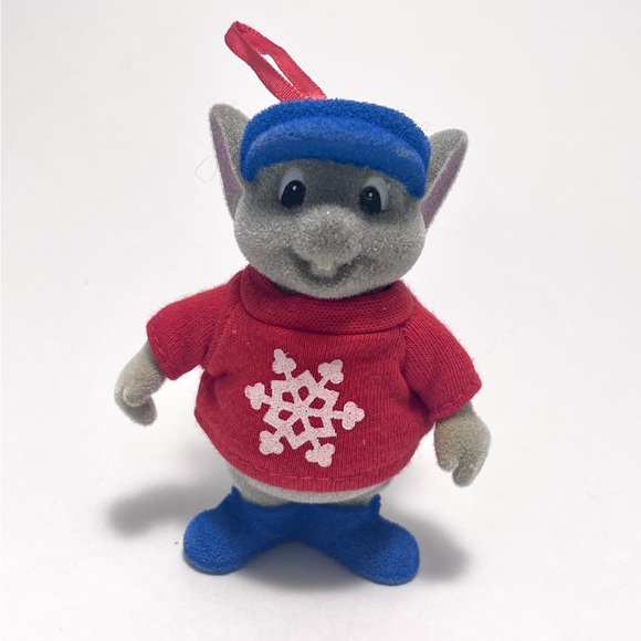 Miss Bianca & Bernard vintage 1990 McDonald's Christmas flocked tree ornaments. - Picture 3 of 9